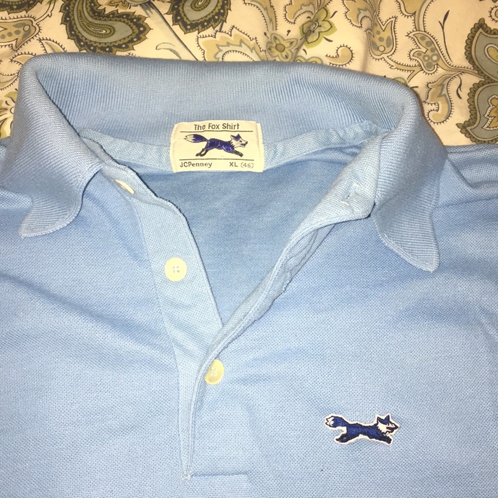 Vintage Light Blue FOX polo